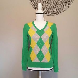 IZOD  argyle v-neck sweater